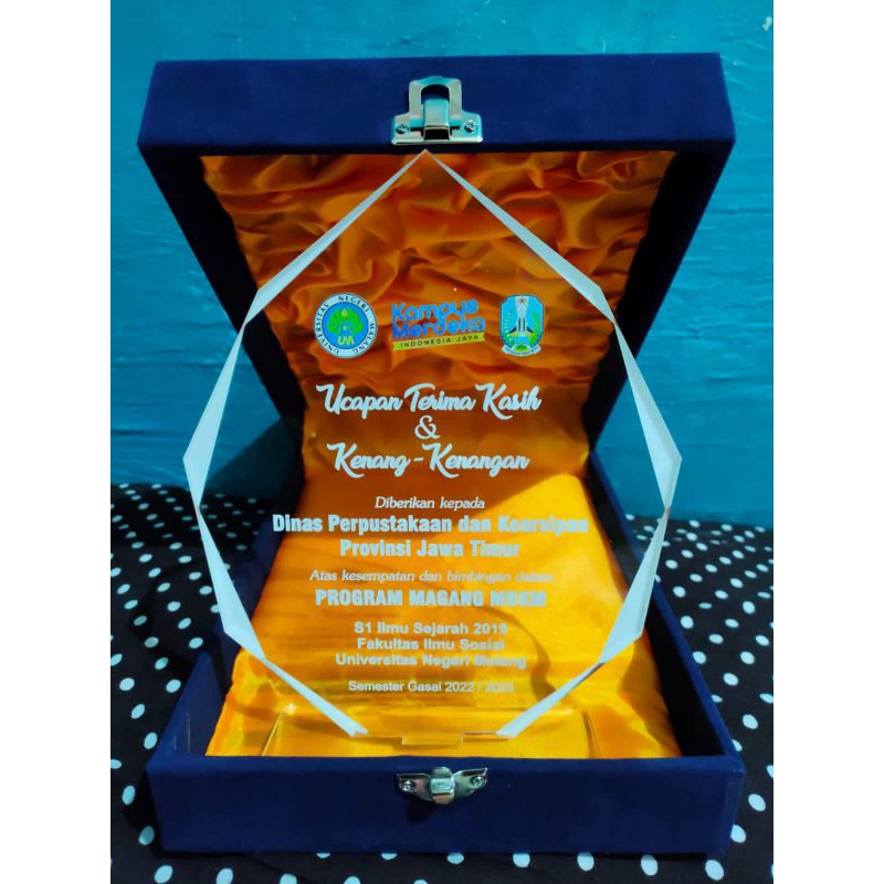 PLAKAT AKRILIK + BOX BLUDRU Uk 20cmx15cm plakat magang