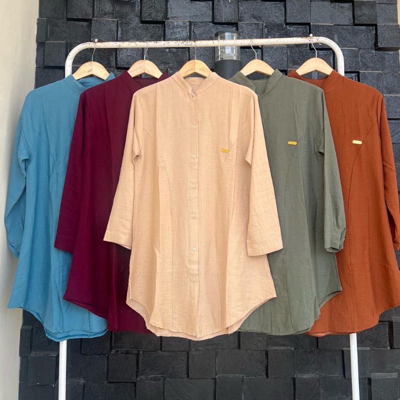 Tunik Polo Linen - Aqila Tunik //JF605