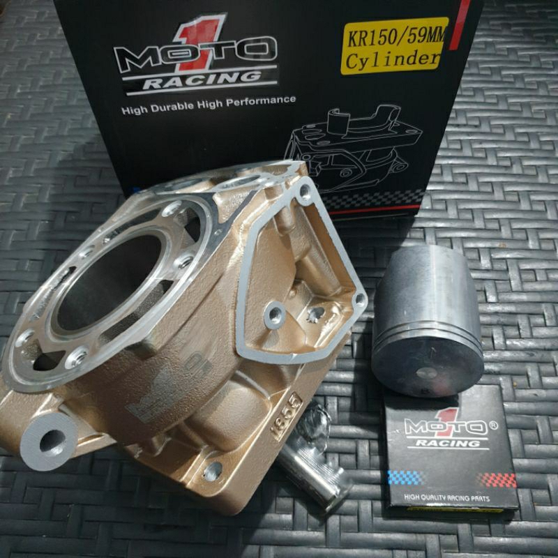 Blok ninja Moto 1 59 mm piston seher forget kawasaki ninja R RR ZX SS penpin 15 mm gold BKN kmi indo