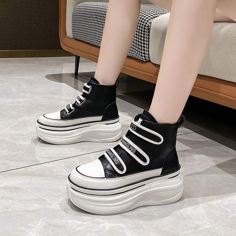 ✅PINKEY P245 Sepatu Sneakers Boots Tinggi Wanita Sneakers Shoes Hak Tebal