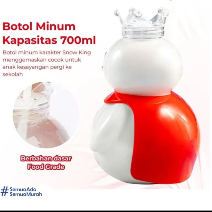 Botol Mixue Tumbler Tempat Minum Viral Snow King 700ml TALI TRAVEL SET