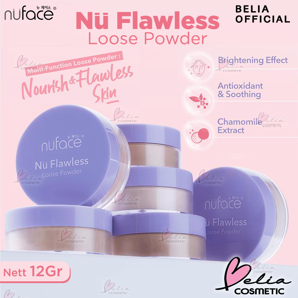 ❤ BELIA ❤ Nuface Loose Powder 12g | Bedak Tabur | Bedak | Light Beige | Medium Beige | Warm Beige