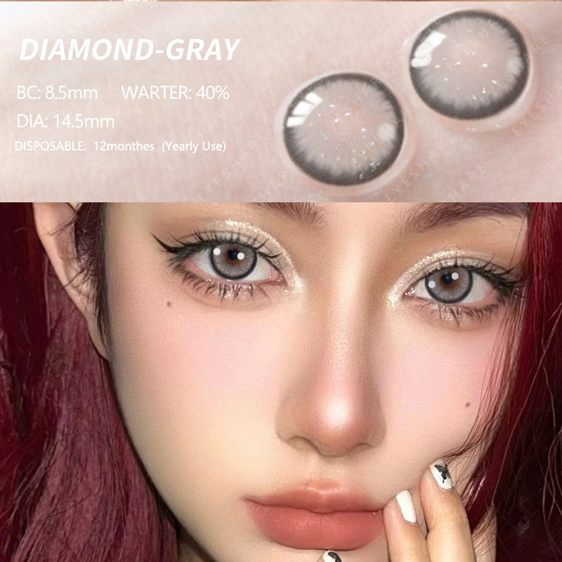 Softlens Murah Lensa Kontak Warna Lensa Mata Normal Soplen Mata Soflens Grey Abu Soflen korea SoftlensX2