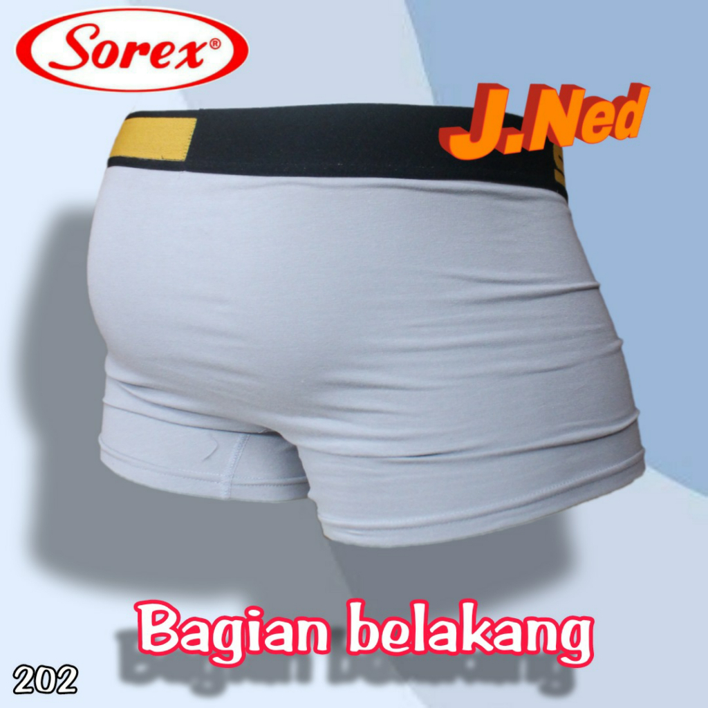 J202T - PER BOX ISI 3 PCS CELANA DALAM BOXER PRIA SOREX SIZE S - XL