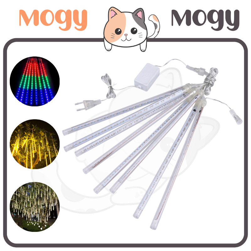 MOGYMOGY Lampu Tumblr Meteor Led Isi 8 Batang 50 Cm Dekorasi Pesta Natal Taman Outdoor