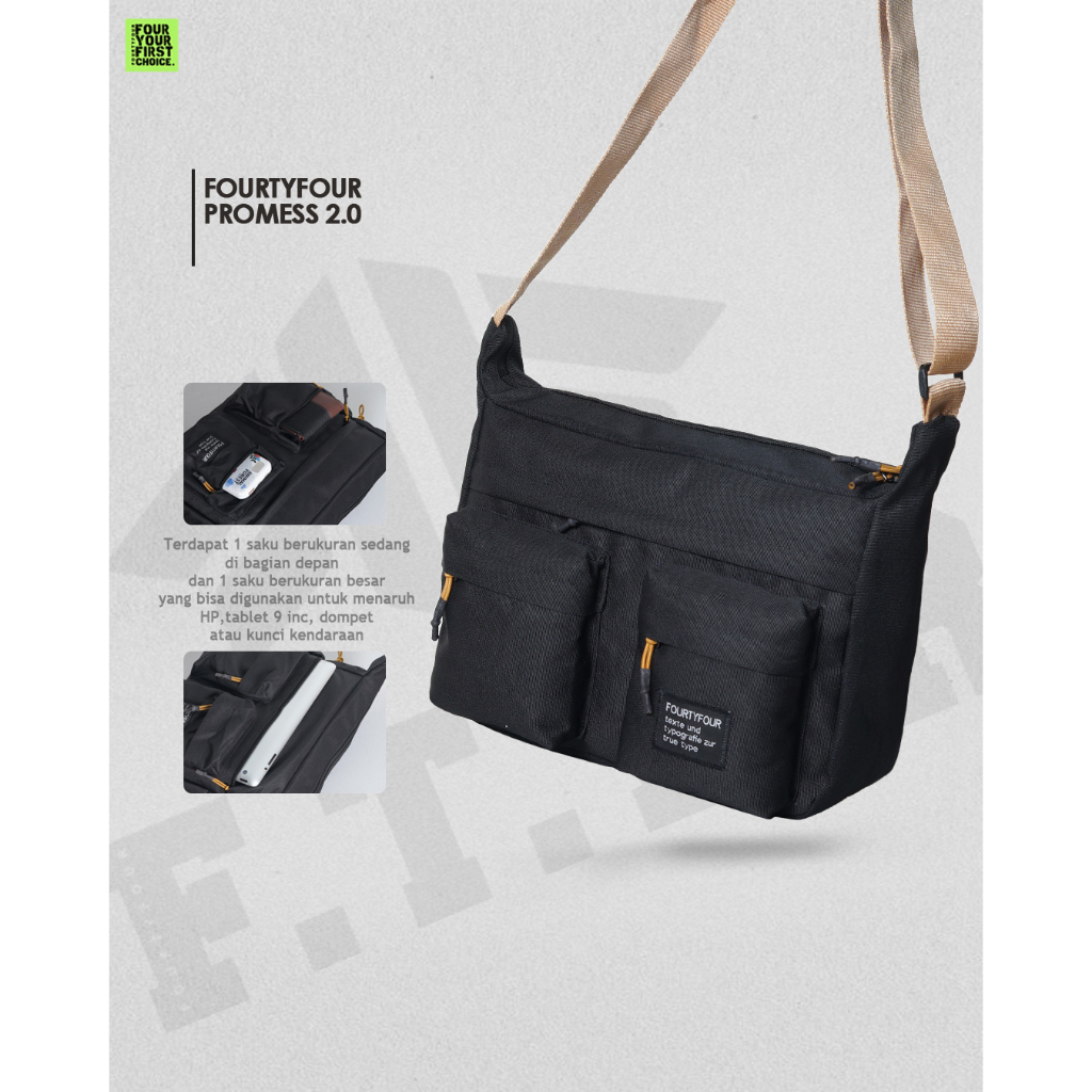 FOURTYFOUR PROMESS Tas Selempang Pria Premium