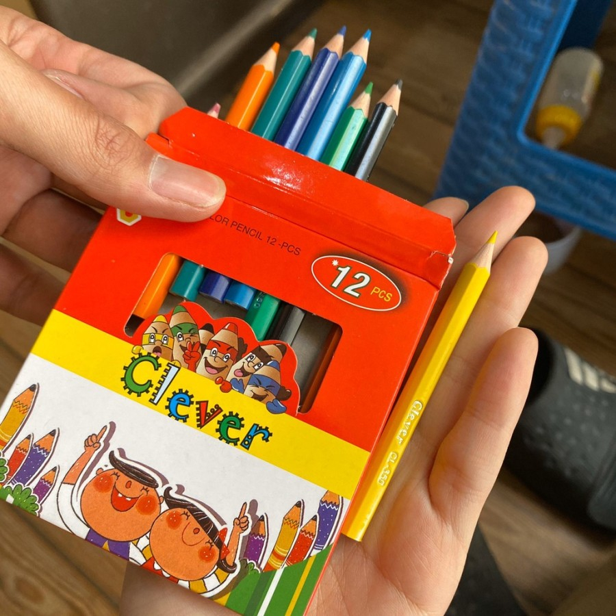 Pensil Warna Merk CLEVER Ori Isi 12 Pendek Small Colour Jual Perlengkapan Menggambar Color Gambar Sekolah Pewarna Cantik School Prakarya Kertas Pencil Mewarnai Original Coloring Kesenian Asli Peralatan Seni Art Murah Termurah Mini Grosir Prakarya Malang