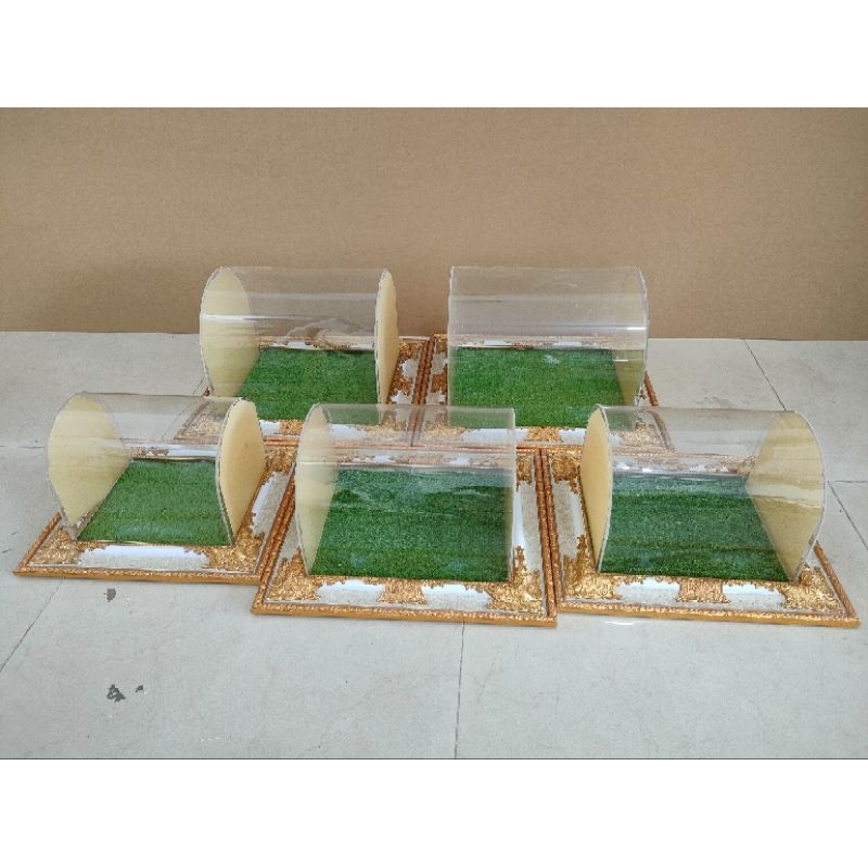 box hantaran sudut kembang oval