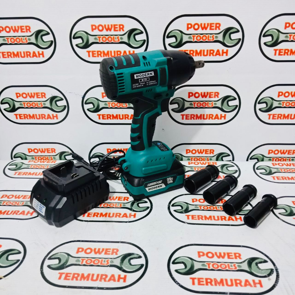 MODERN M-65 IMPACT WRENCH CORDLESS - ALAT BUKA BAUT M-65 -BOR IMPACT