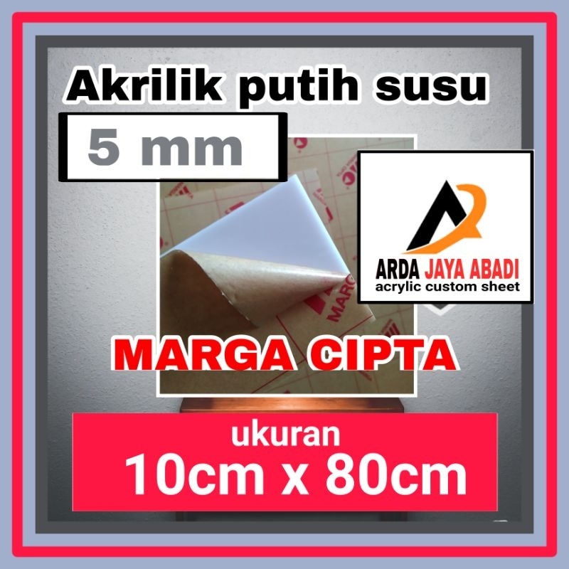Akrilik 5mm putih susu 10 x 80 akrilik lembaran Acrylic white mika lembaran akrilik  termurah