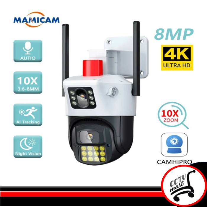 Camera Cctv Ezsee PTZ IP Camera Wifi 4MP CCTV Dual Lensa Outdoor