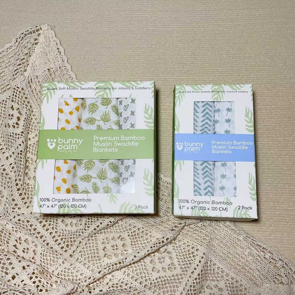 Premium Bamboo Muslin Swaddle Blanket 100% Bamboo Fiber Bedong anak muslin bambu premium
