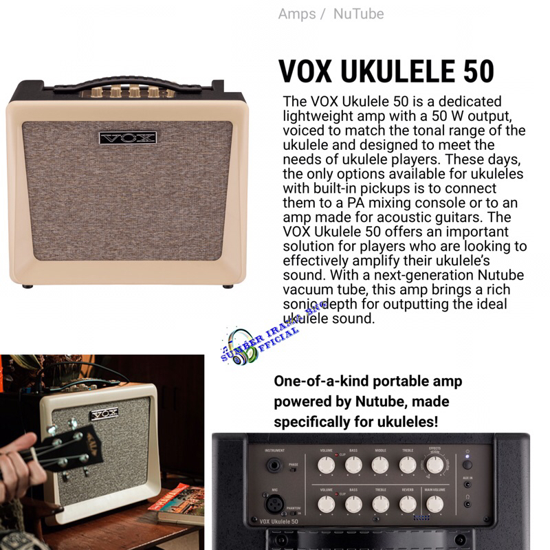 VOX V-UKE-50 COMBO UKULELE - VOX UKULELE AMPLIFIER - AMPLIFIER UKULELE