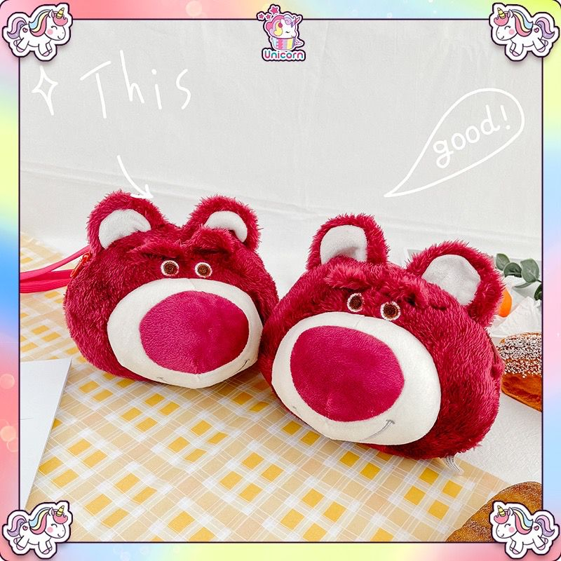 RB Tas Selempang Sling Bag Fashion Motif Kartun Toy Story Lotso Karakter Hewan Beruang Pink Anak &