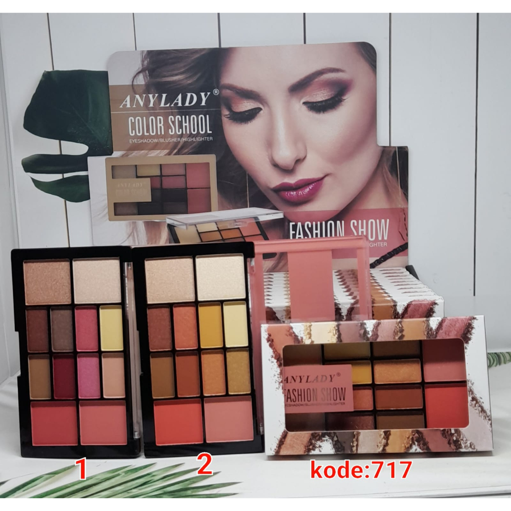 [Per Pc] Eyeshadow Blush Highlighter Anylady Color School 717