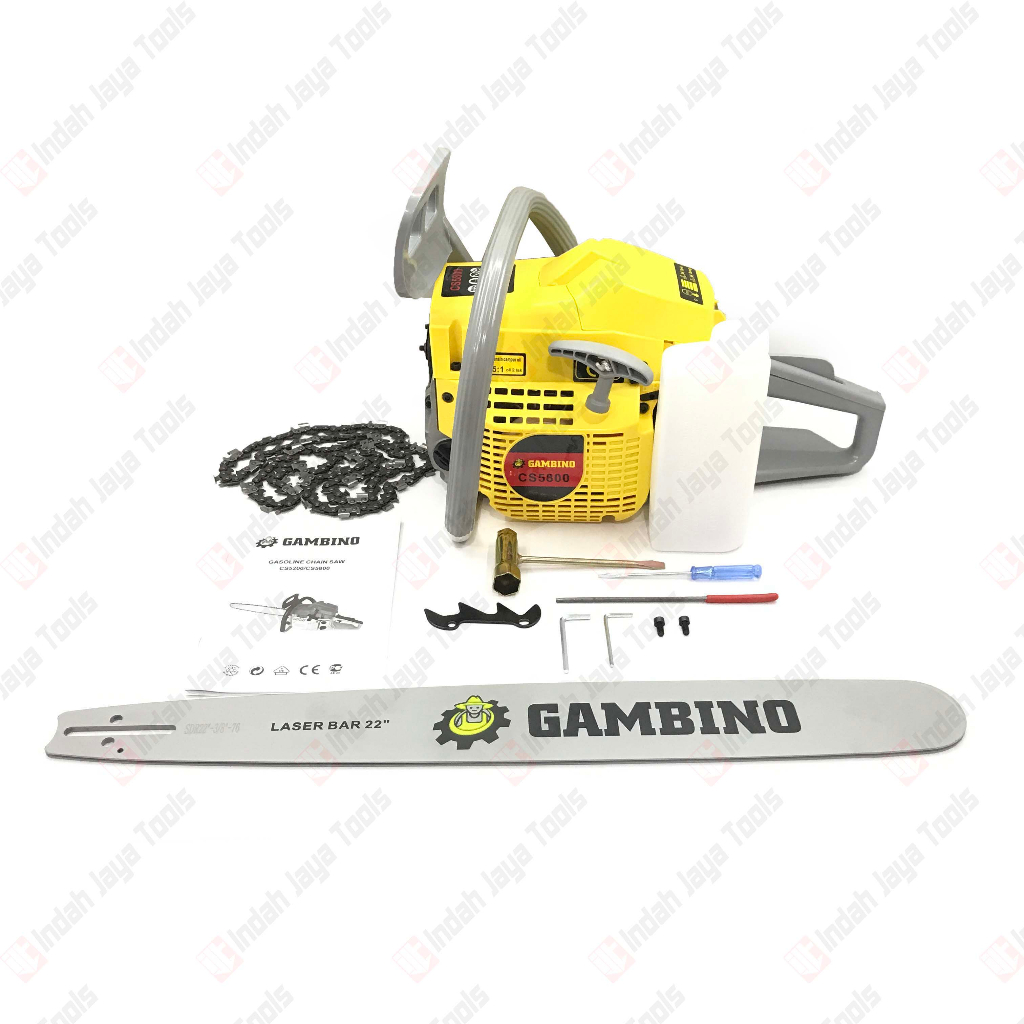 GAMBINO CS5800 Mesin Chain Saw 22 Inch LASER Gergaji Potong Pohon Kayu