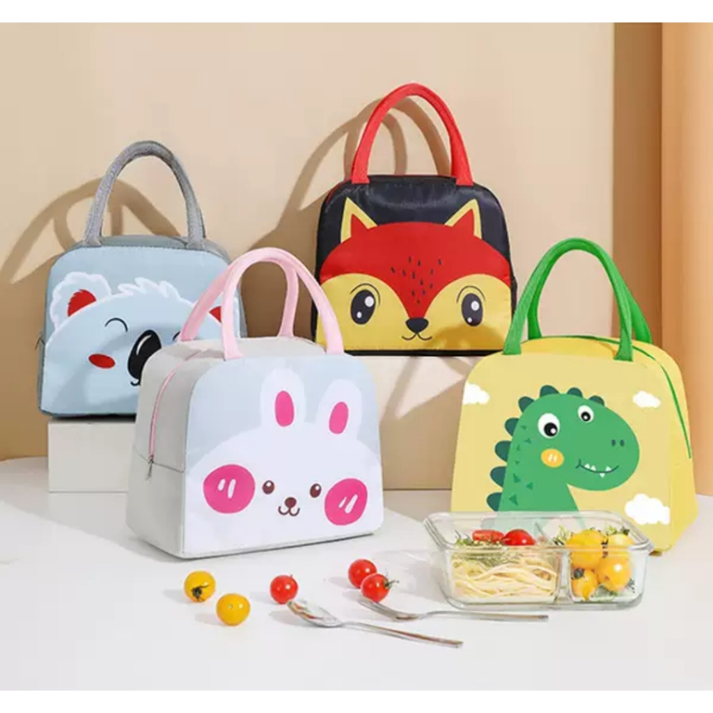 NEXXIO Tas Bekal Anak Karakter Lunch Bag Cooler Makanan Anak Lunch box Anak Tempat Penyimpanan Makanan Anak