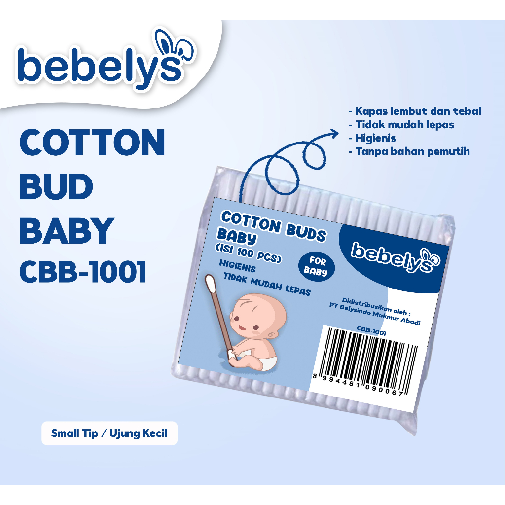 Bebelys Cotton Bud Bayi Refill isi 100 pcs Bebelys Cotton buds baby BS