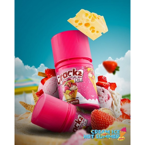 2023 LIQUID CRACK ICE STRAWBERRY CHEESE ICE CREAM 60ML