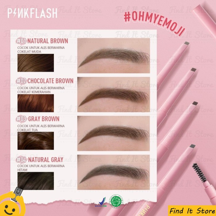 `ღ´ PHINKL `ღ´ Pinkflash Eyebrow Matic untuk shading bagus