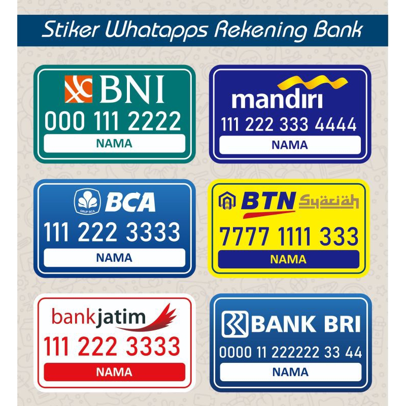 Stiker Rekening Bank