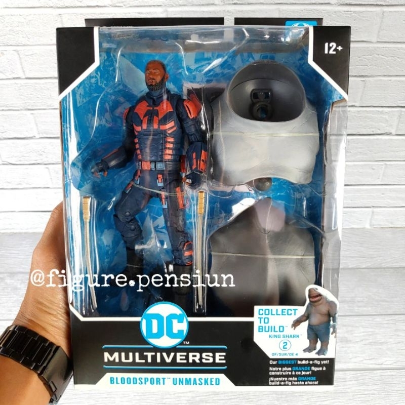 DC DMULTIVERSE MCFARLANE BLOODSPORT UNMASKED KING SHARK SUICIDE SQUAD ACTION FIGURE