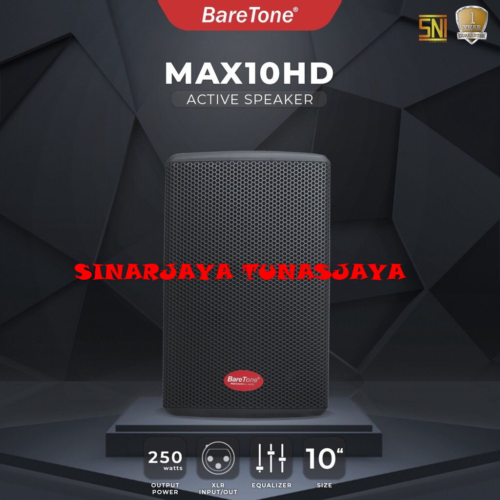 SPEAKER ACTIVE BARETONE MAX10HD - 10 INCH GARANSI RESMI 1 TAHUN