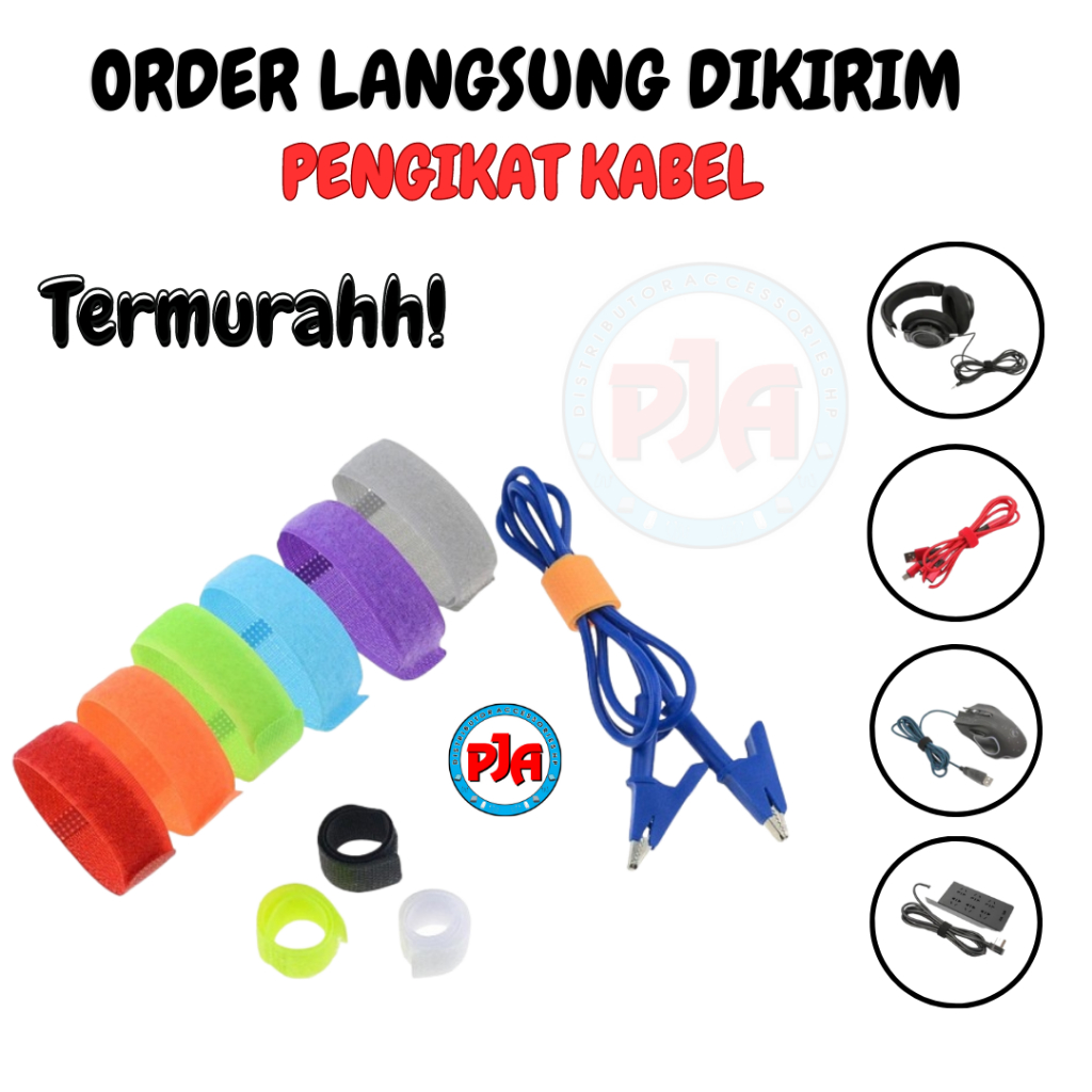 Pengikat Kabel Penjepit Penggulung Perapih Kabel Clip Cable Charger Multifungsi Murah