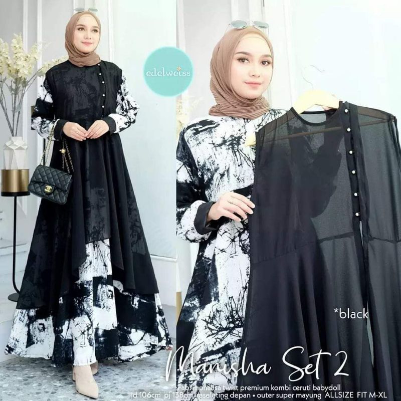 Gamis 2in1 Manisha Set 2