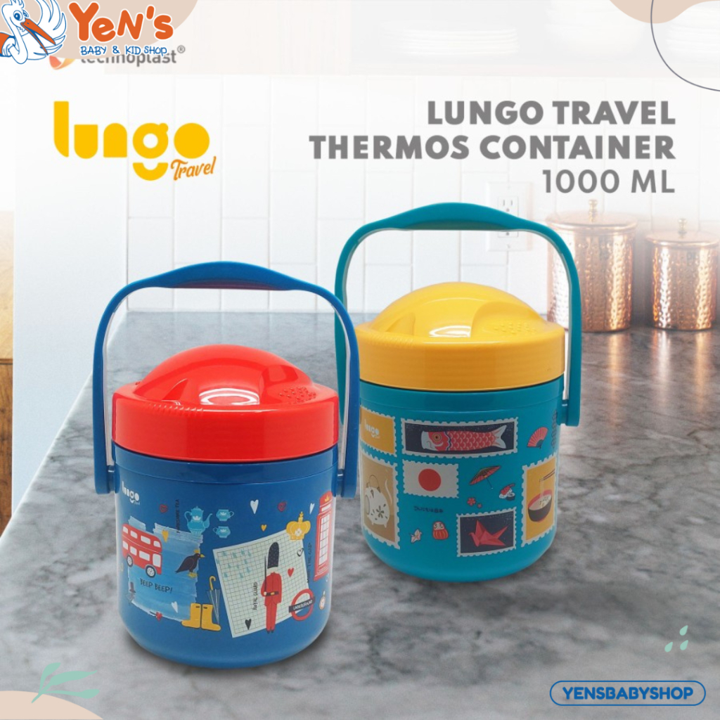 LUNGO Travel Thermos Container 1000 ML / Rantang Plastik