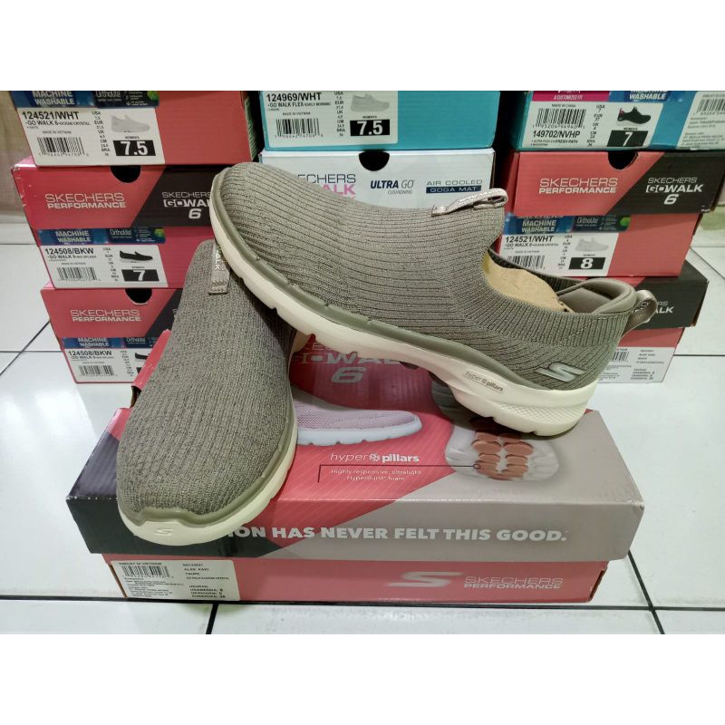 SIZE 36 SKECHERS GO WALK 6 124521TPE