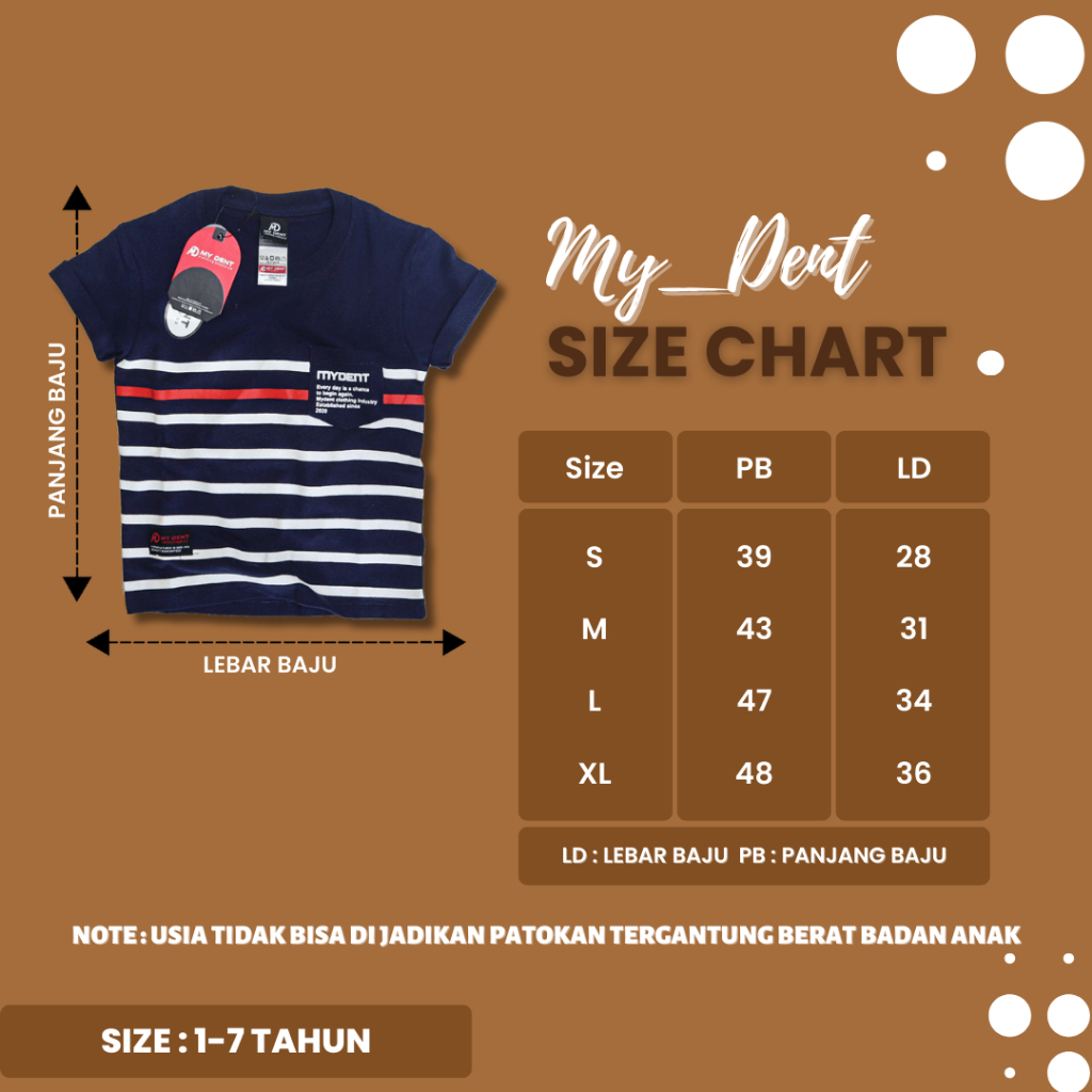 Mydent Baju Kaos Distro Anak Laki Laki Umur 1-7 Tahun Bahan Cotton