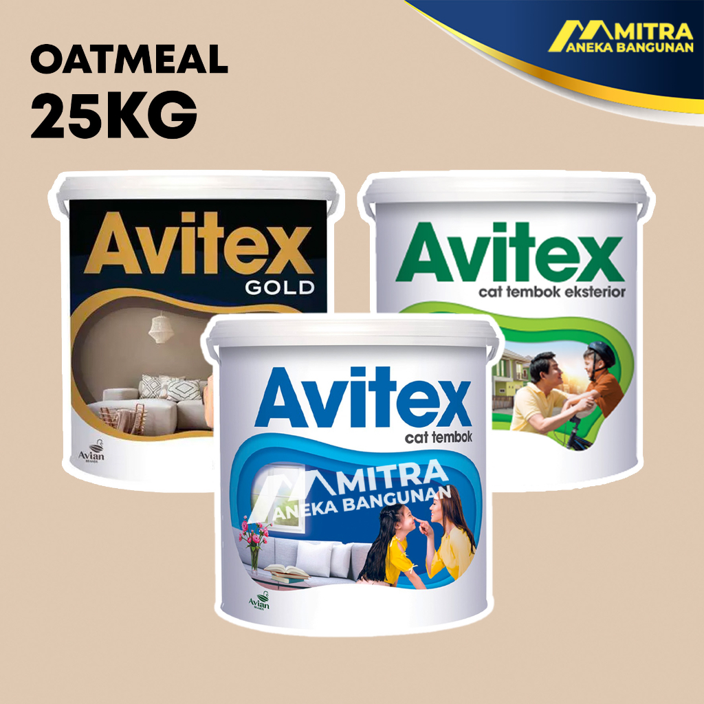 CAT TEMBOK AVITEX 25 KG PAIL OATMEAL N33 004 / AVITEX INTERIOR EXTERIOR AVITEX GOLD / AVIAN / CREAM COKLAT