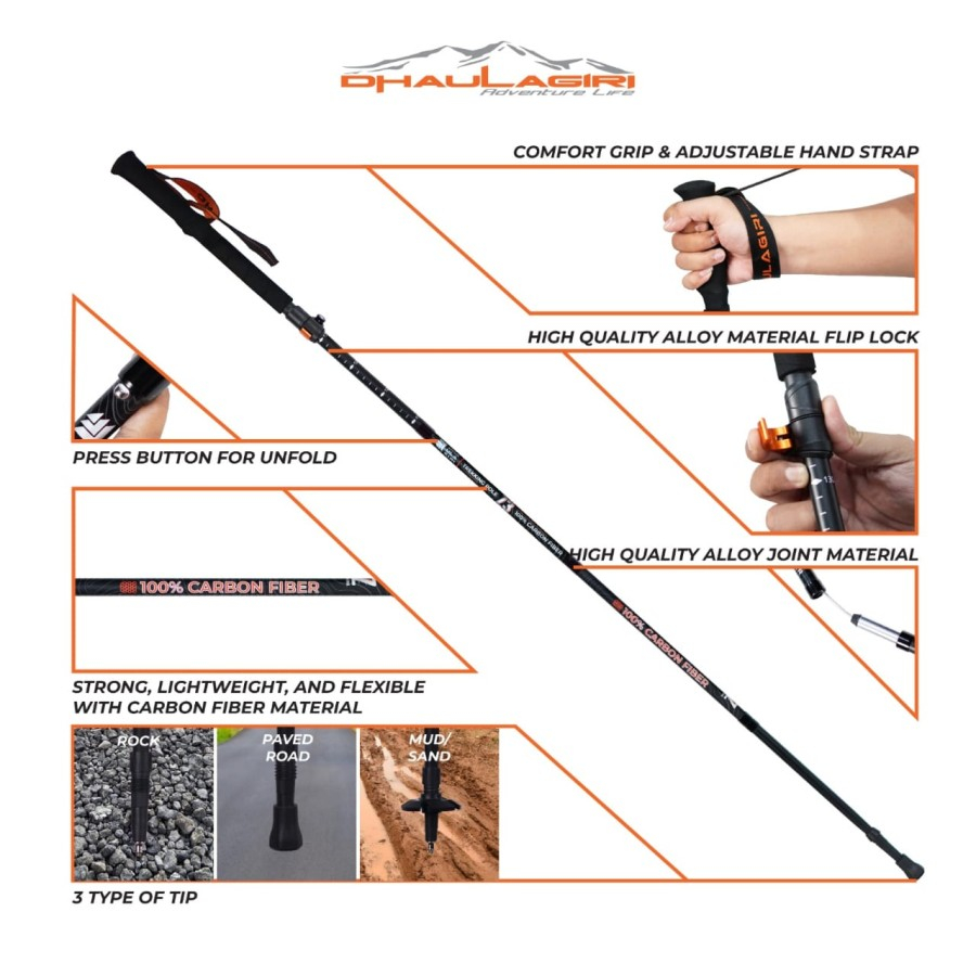 Trekking Pole Carbon Dhaulagiri Z3