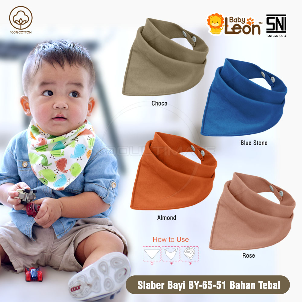 BABY LEON Sleber Bayi Bib Segitiga MPASI Slaber Tatakan Celemek Air Liur Susu Makan BAJU BY-65 BY-70