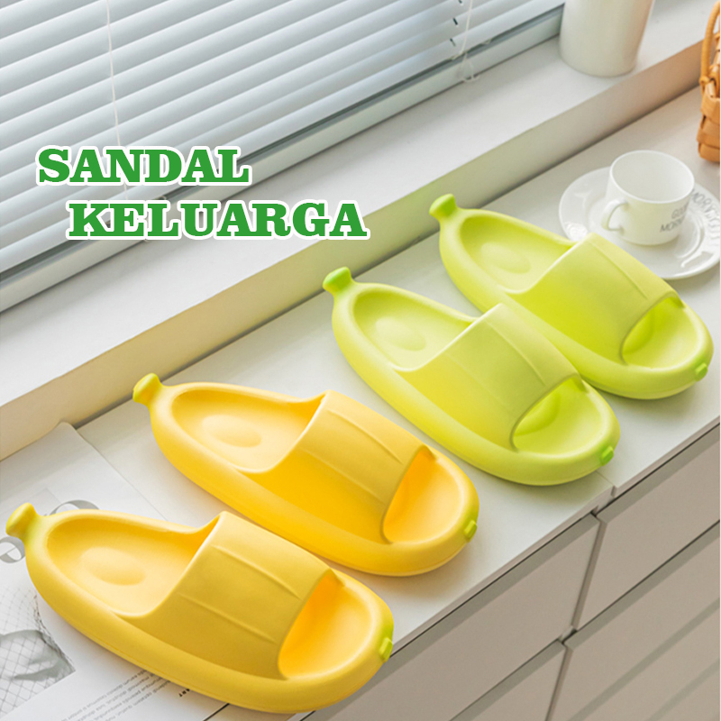 KOMIN-Sandal Rumah Wanita Sendal kreatif Dewasa Eva Lembut Ringan Nyaman Sandal Pasangan Korea Selatan Dalam Kamar Mandi SIZE 36-41