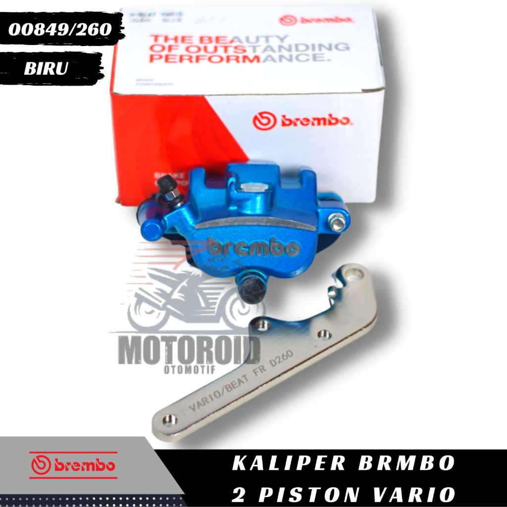 Kaliper Vario Colour Samurai Kiri Honda Piston Breket Piringan Besar 260mm Cnc 2019 125/150 Beat FI St 2P Caliper BRB