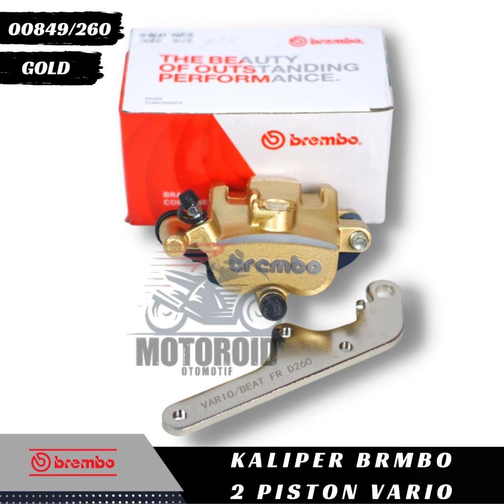 Kaliper Vario Colour Samurai Kiri Honda Piston Breket Piringan Besar 260mm Cnc 2019 125/150 Beat FI St 2P Caliper BRB