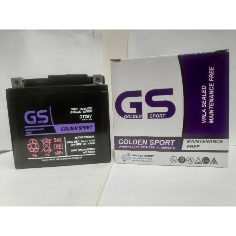 AKI KERING MOTOR  NMAX/PCX/CBR 150 GS GOLDEN MF GTZ6V 7AH