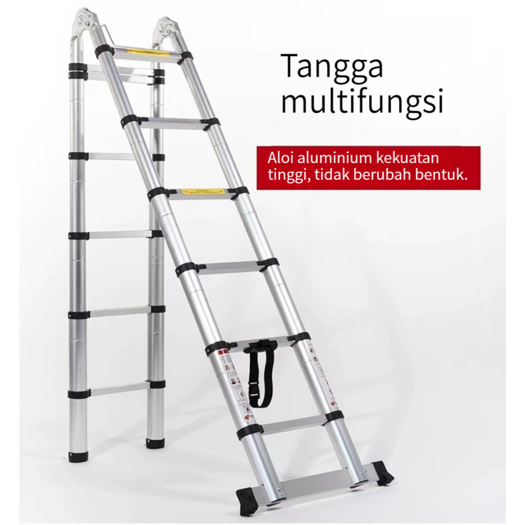 Jutastore Tangga lipat multifungsi Paduan Aluminium Teleskopik Tangga Teleskopik Multifungsi