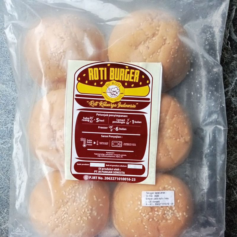 

Roti Burger Wijen Isi 6 Pcs