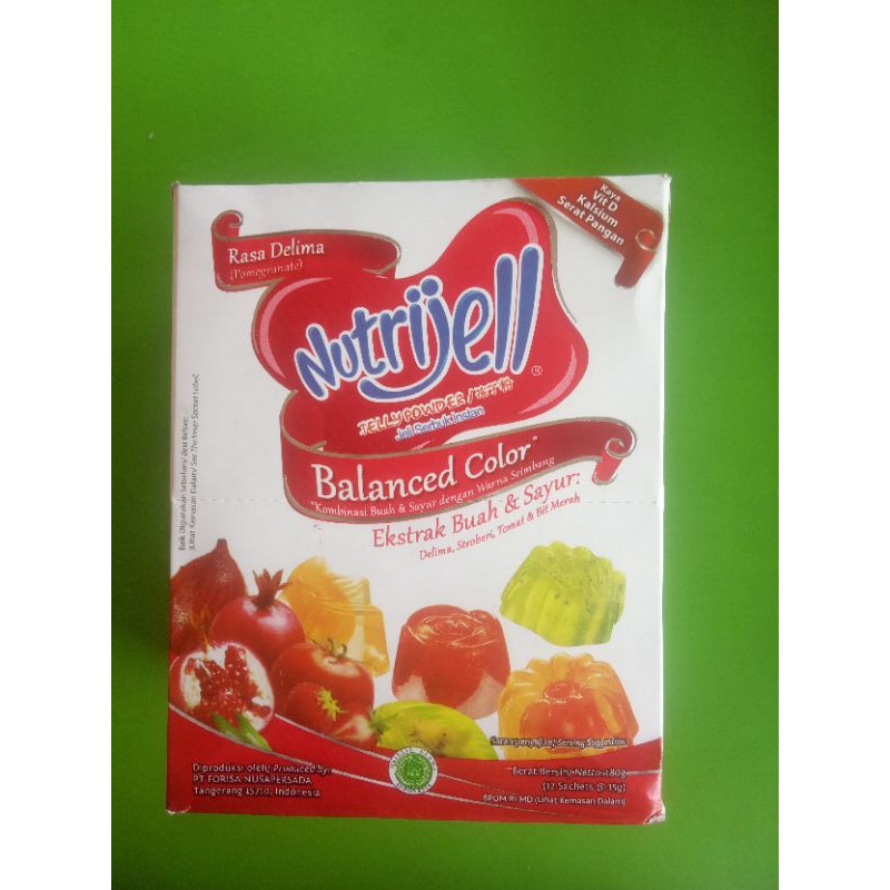 

Nutrijel Rasa Delima Isi 12 Sachets 180g