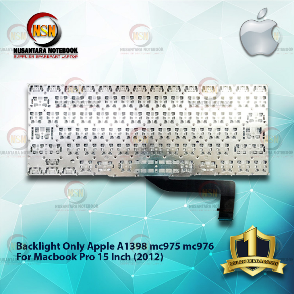 Keyboard Only Apple A1398 mc975 mc976 For Macbook Pro 15 Inch (2012)