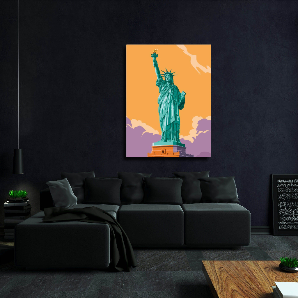 Dekorasi Hiasan Dinding Murah & Keren 2023 Gambar Patung Liberty