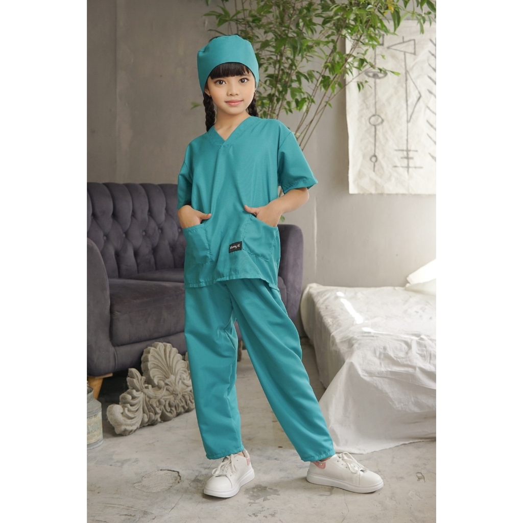 BAJU DOKTER ANAK 6-9 TAHUN/BAJU DOKTER BEDAH/BAJU OKA/BAJU DOKTER ANAK/BAJU PROFESI ANAK