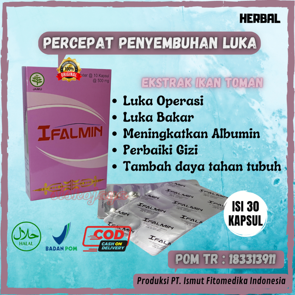 Ifalmin - Obat Luka Operasi - Luka Bakar - Kapsul Toman