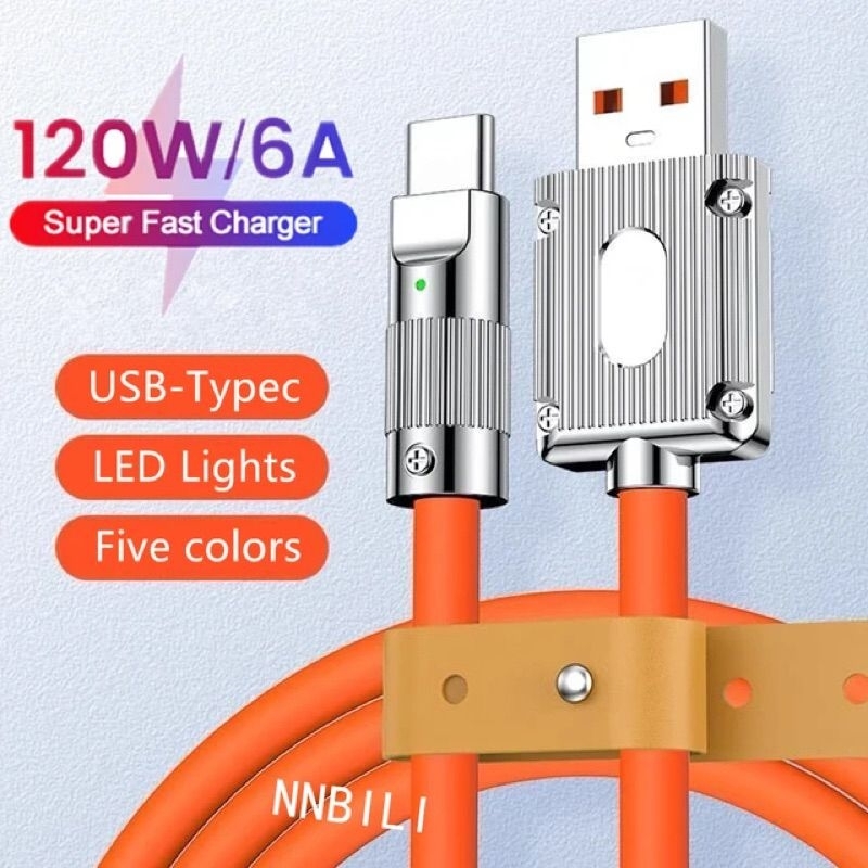 ORIGINAL Gorilla Power Max 120W 6A Kabel Data Plat Besi Fast charging Micro USB/ Type C/ Lightning iPhone 6 7 8 XR XS 11 12 13 Pro Max Cable Quick Charge