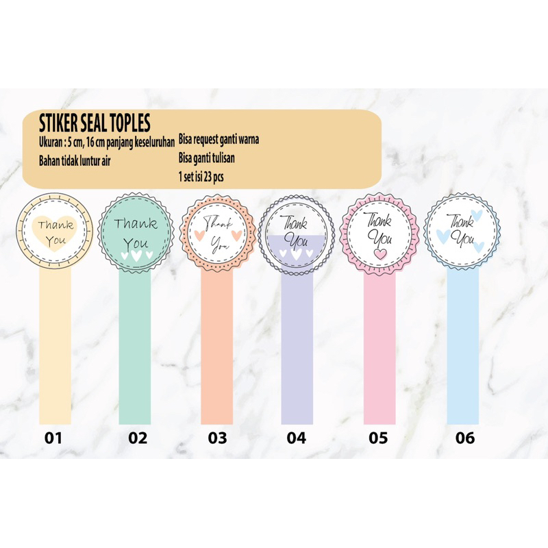 

STIKER TOPLES 5x16cm / stiker thank you / stiker kue