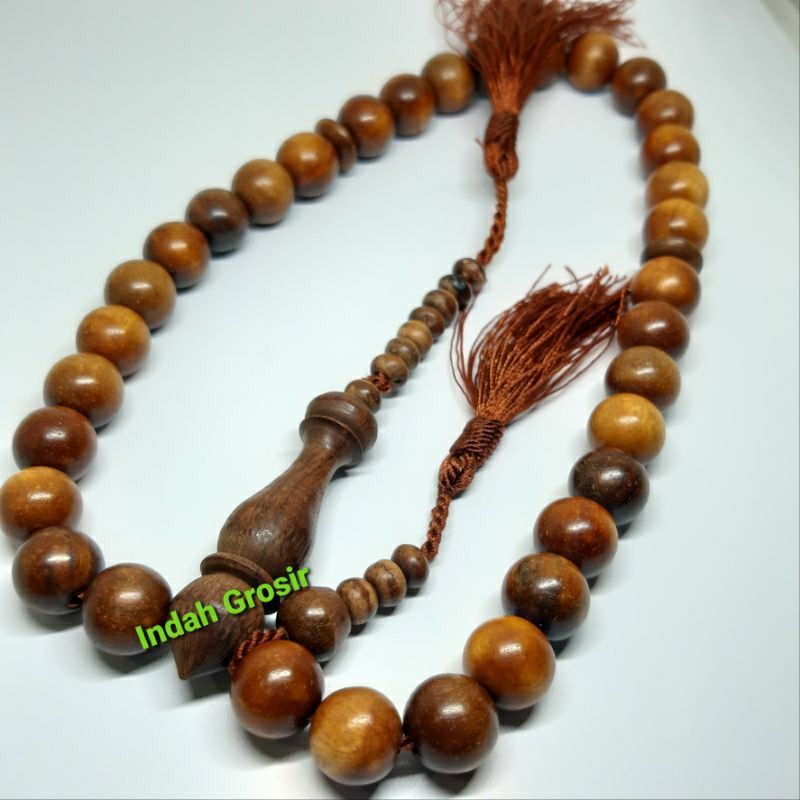 Tasbih kayu setigi 33butir 12mm original