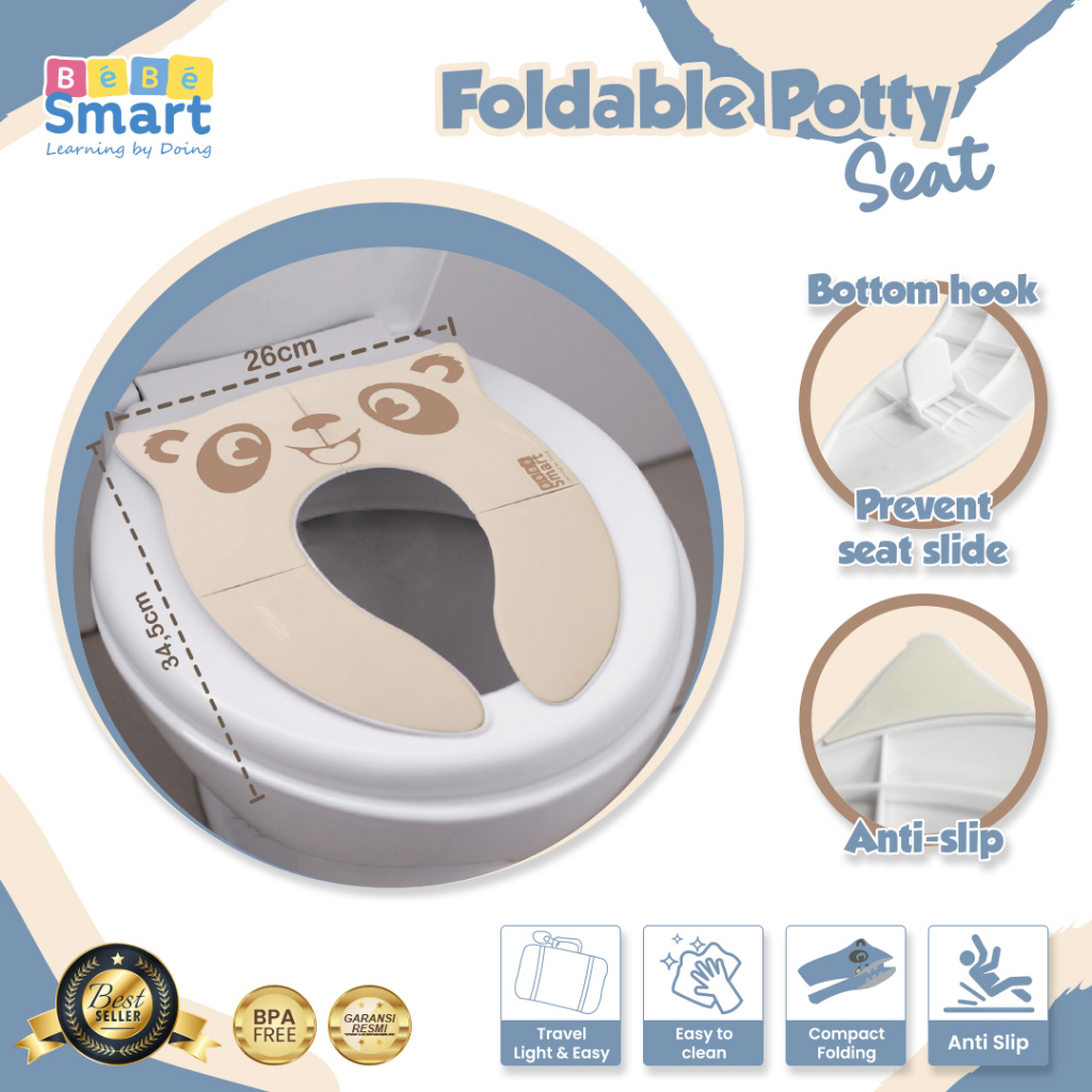 Bebe Smart Foldable potty Seat - Alas Dudukan Toilet Anak/ Alas Duduk Toilet/Potty training